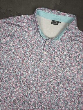 Sunday Swagger Golf Polo Mens 3XL Floral Short Sleeve Collared